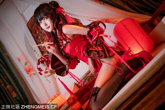 约会大作战时崎狂三黑丝旗袍cos CN魔王杏子