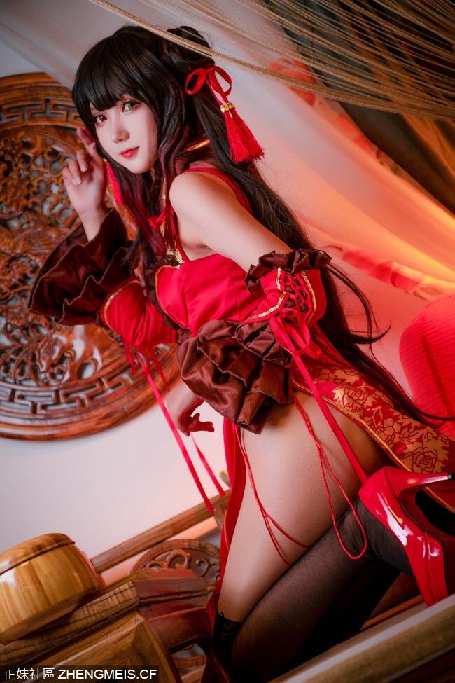 约会大作战时崎狂三黑丝旗袍cos CN魔王杏子